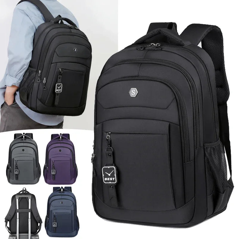 Commuter Laptop Backpack with Layered Front Zippers and Carry Handle