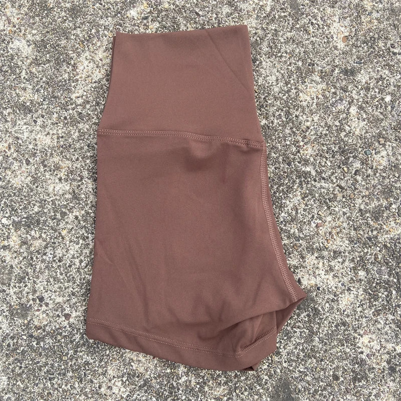 Women's High Waist Nylon Blend Biker Shorts with Colour Options