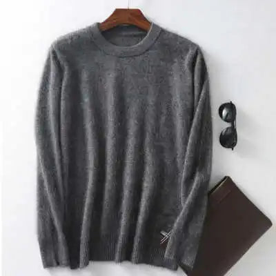Men's Plain Long Sleeve Knit Sweater