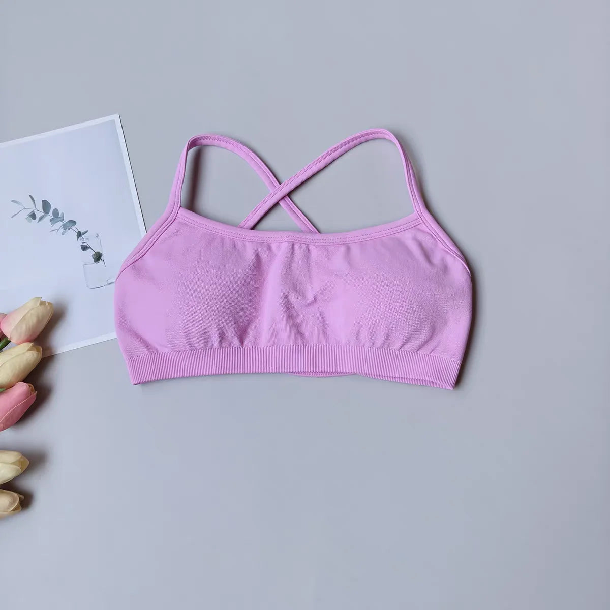 Women's Thin Strap Cross Back Sports Bra