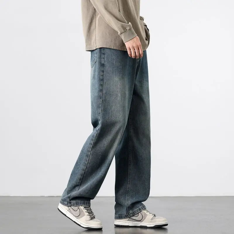 Men's Wide Leg Denim Jeans for Casual Everyday Wear