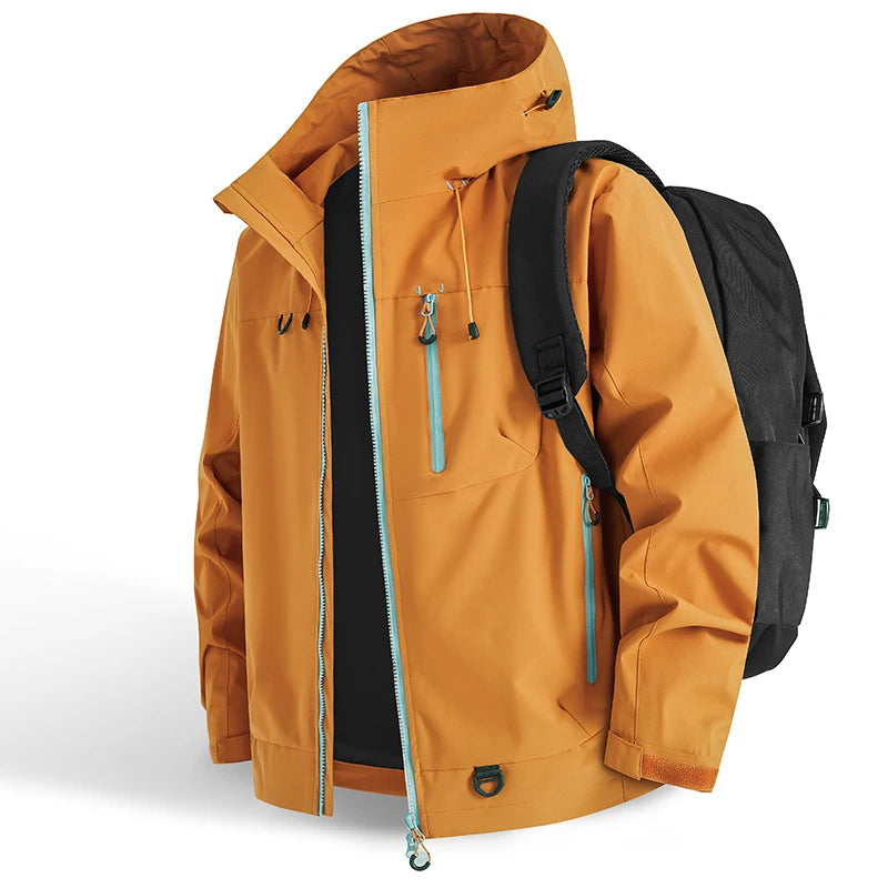 Hooded Zip-Front Outdoor Jacket