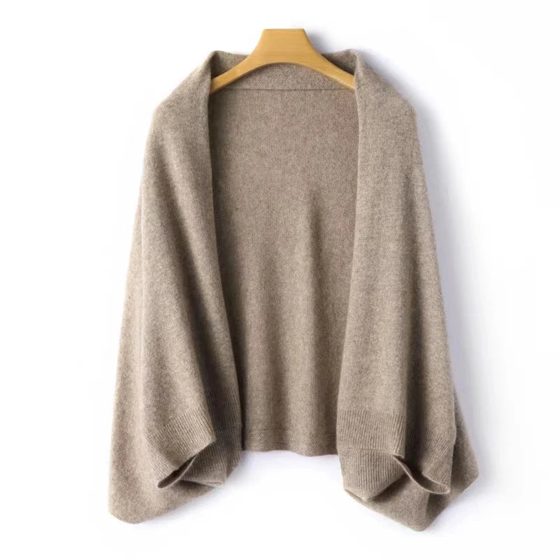 Cropped Open Knit Cardigan for Layering over Outfits