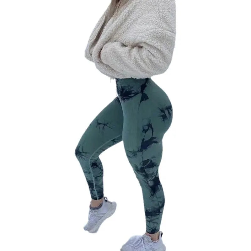 Women's Tie Dye Full Length Leggings For Workout Outfits