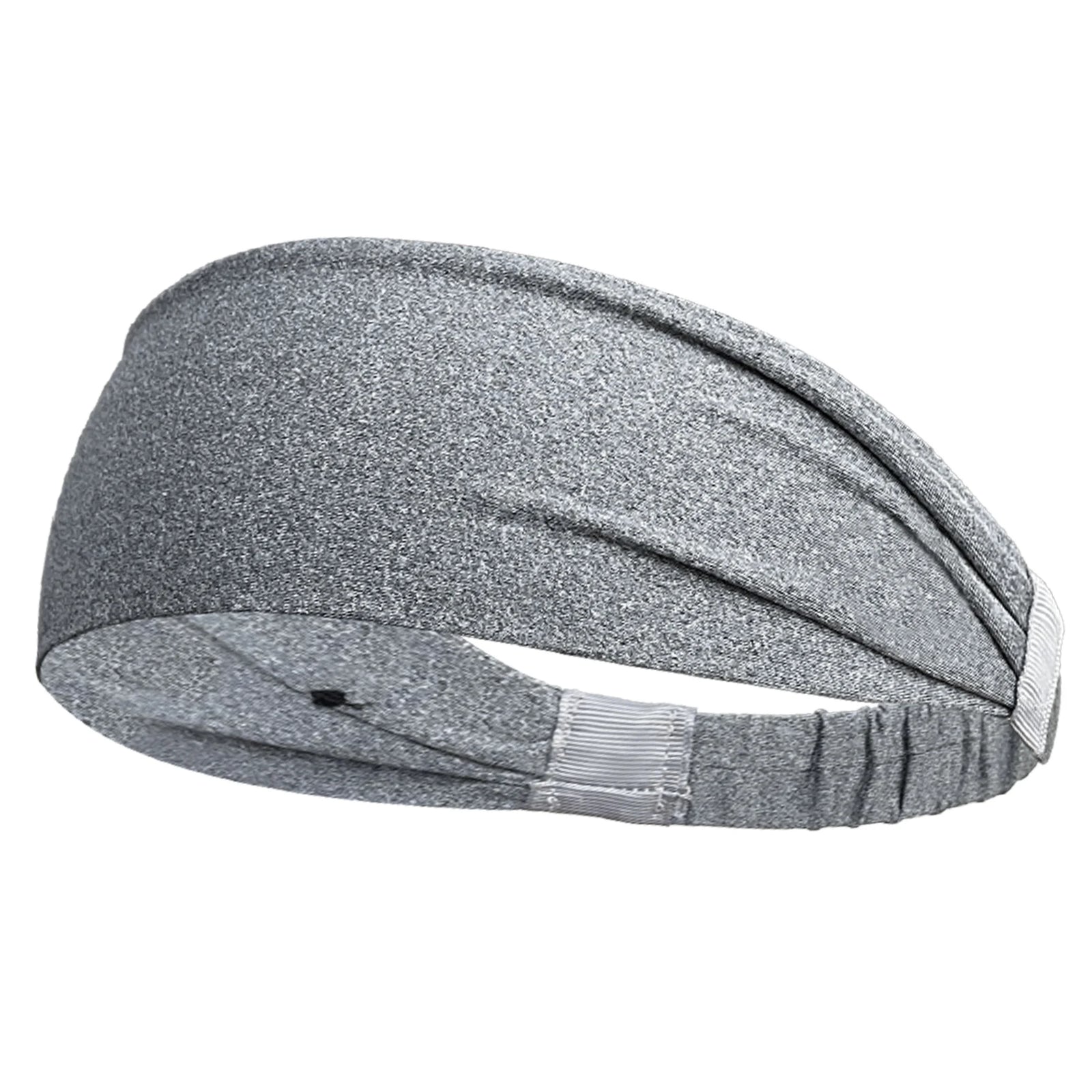 Elastic Sports Headband with Wide Fabric Band for Hair Control
