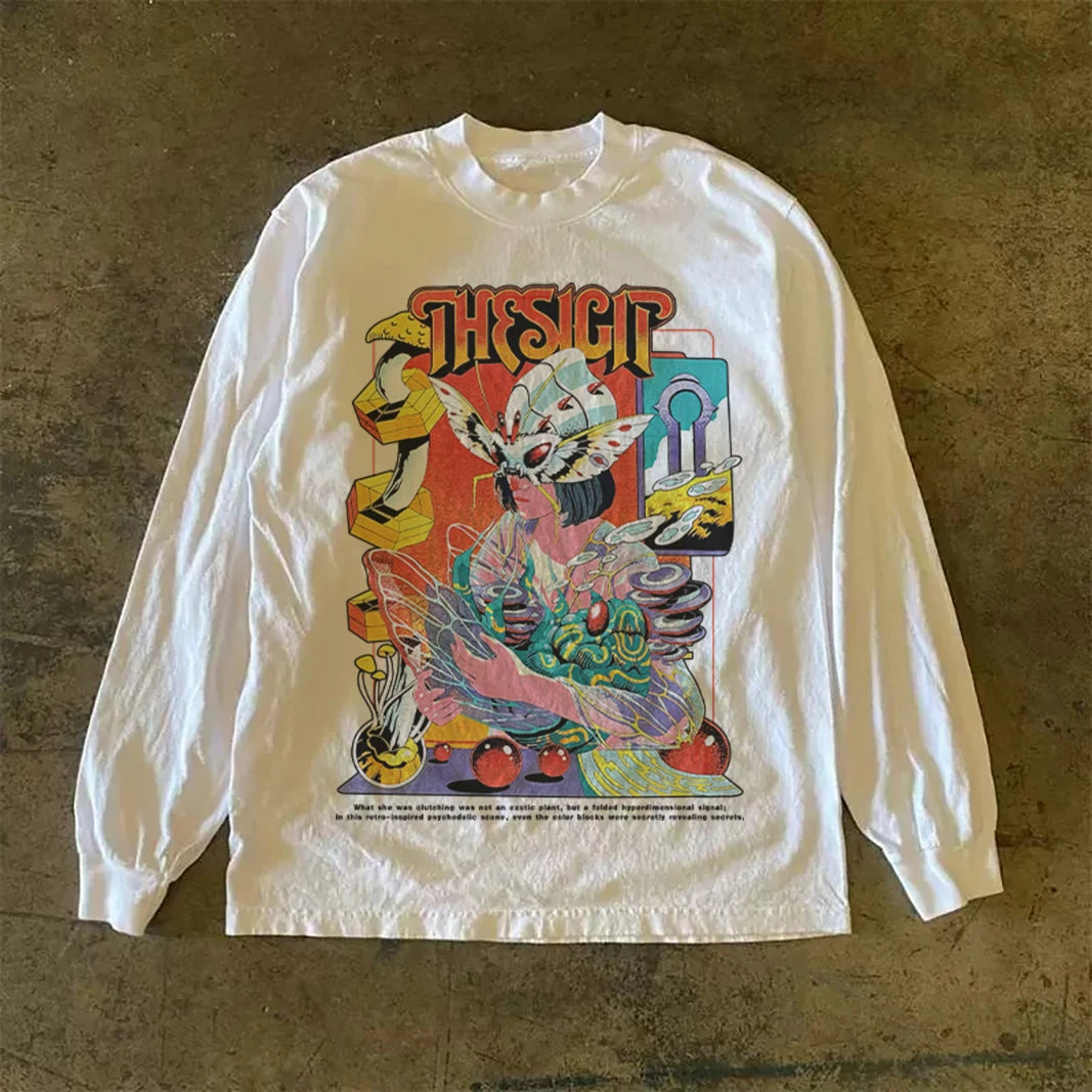 Oversized Cotton Long-Sleeve T-Shirt