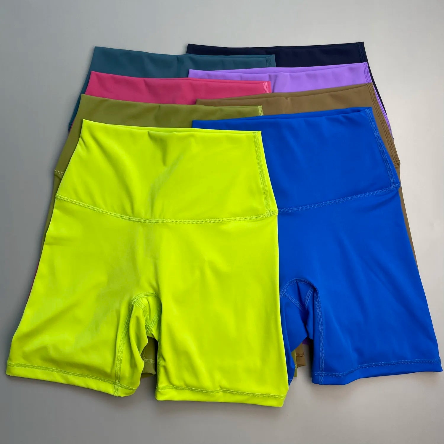 Women's High Waist Nylon Blend Biker Shorts for Yoga and Training