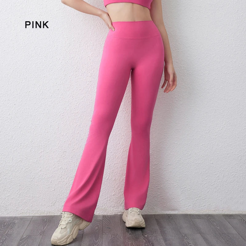 Women's Scrunch V Back Flared Leggings For Workout Outfits