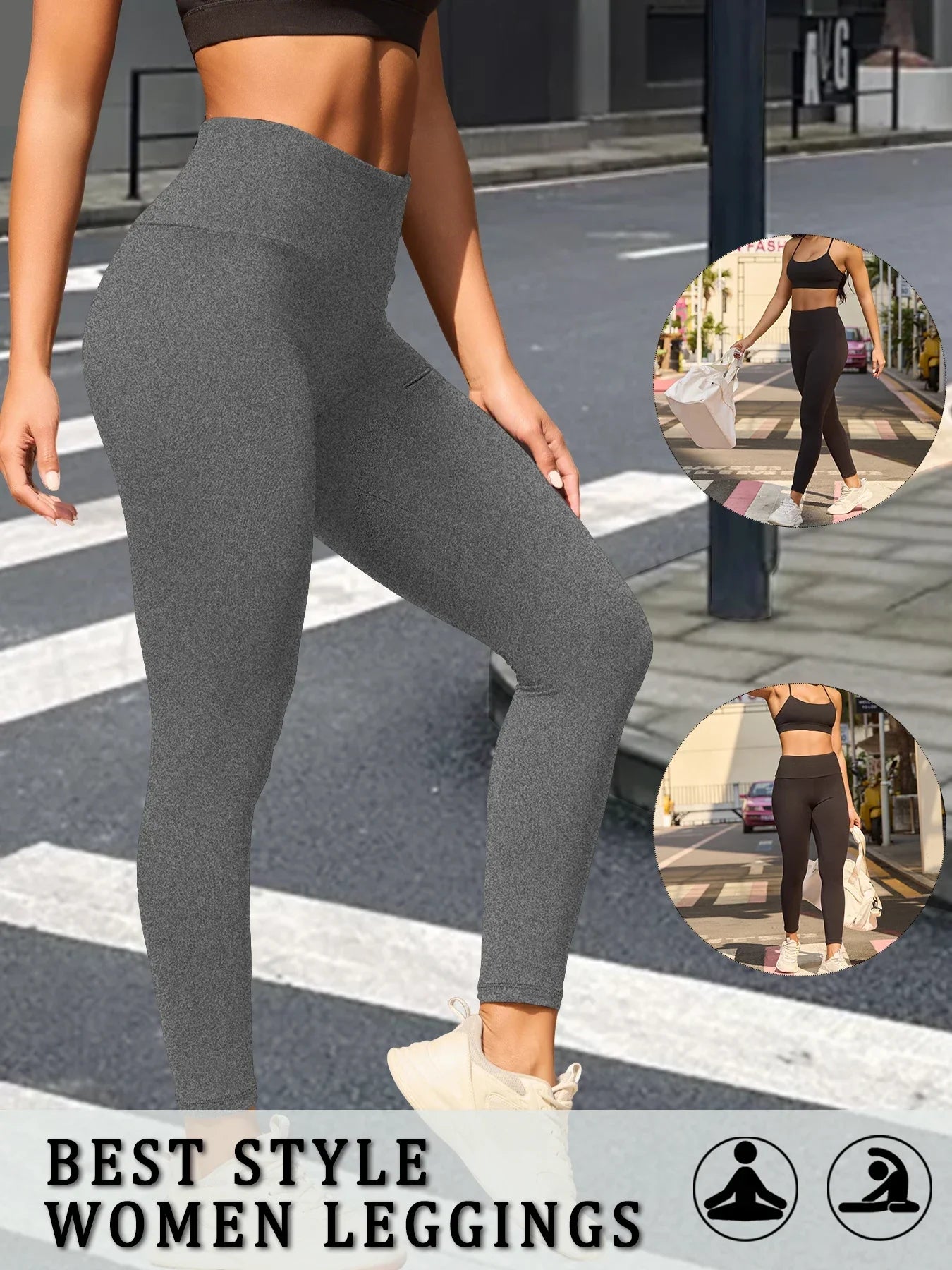 Women's High Waist Full Length Leggings For Workout Outfits