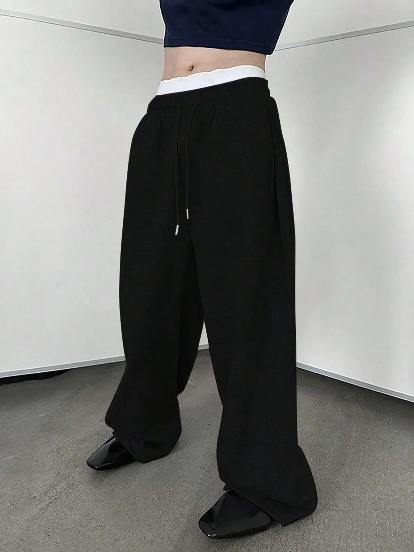 Full Length Loose Fit Casual Drawstring Running Jogger Pants