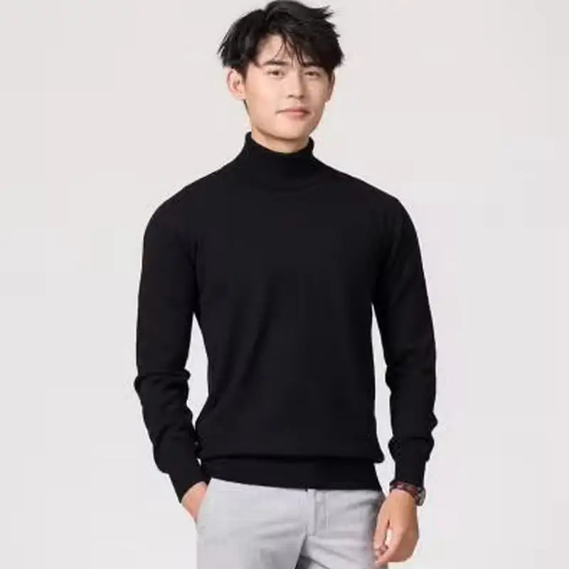 Men's Turtleneck Long Sleeve Knit Sweater