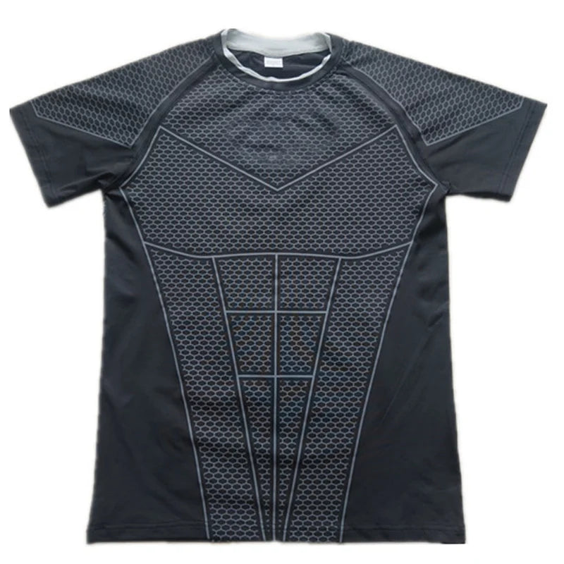 Fitted Crew Neck Short Sleeve Compression T Shirt