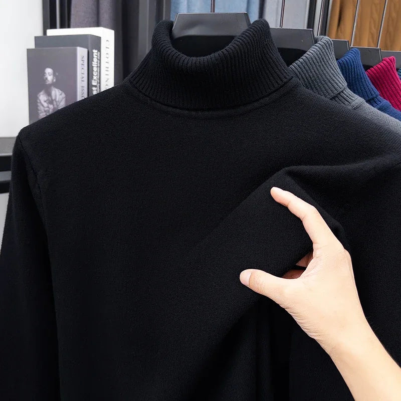 Men's Turtleneck Long Sleeve Knit Sweater