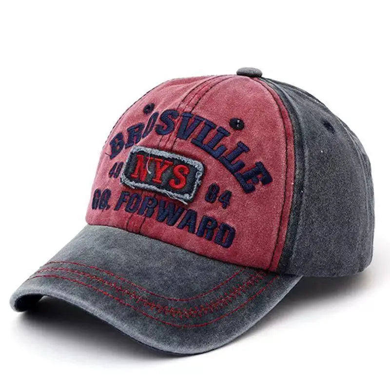 Washed Look Letter Baseball Cap with Adjustable Back
