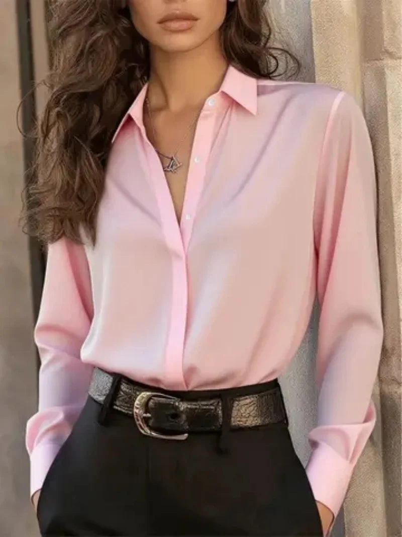 Women's Long Sleeve Button Front Shirt