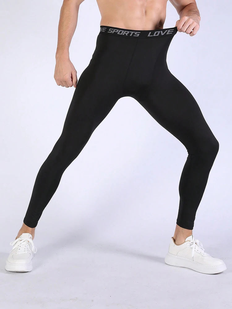 Men's Fitted Training Leggings for Gym and Running