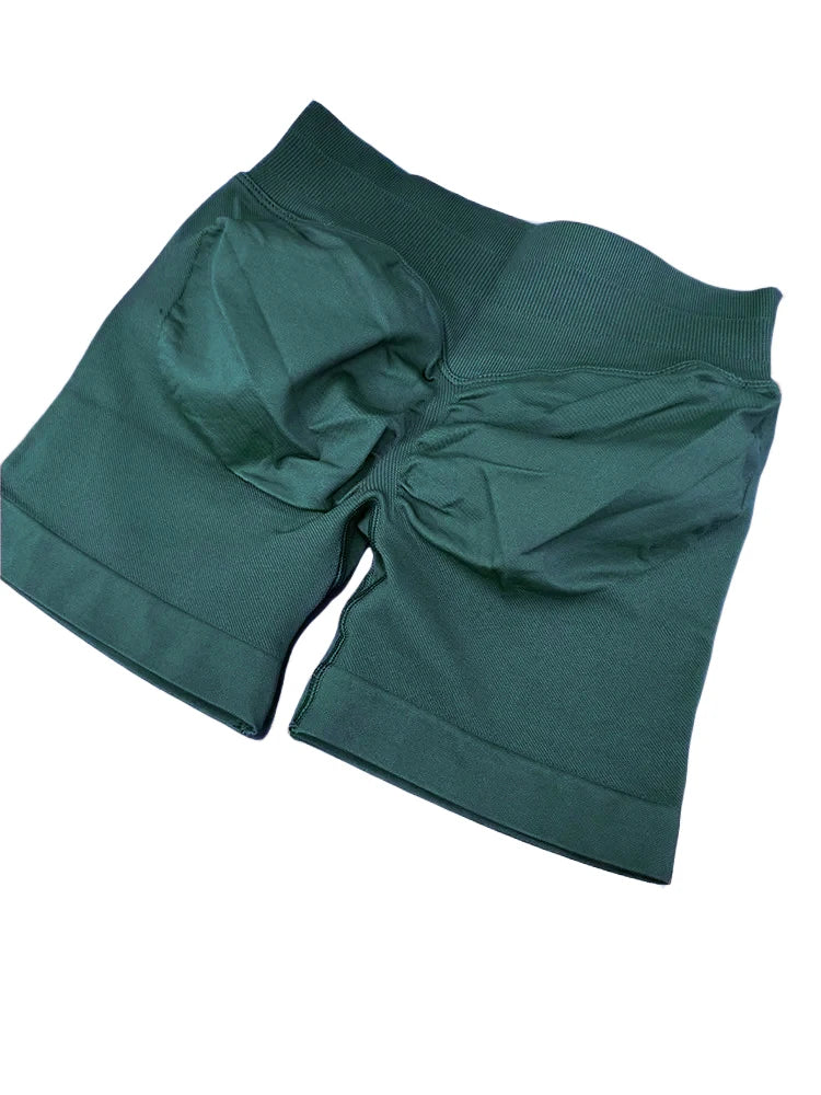 Women's Scrunch Back Nylon Blend Shorts for Yoga and Gym Training