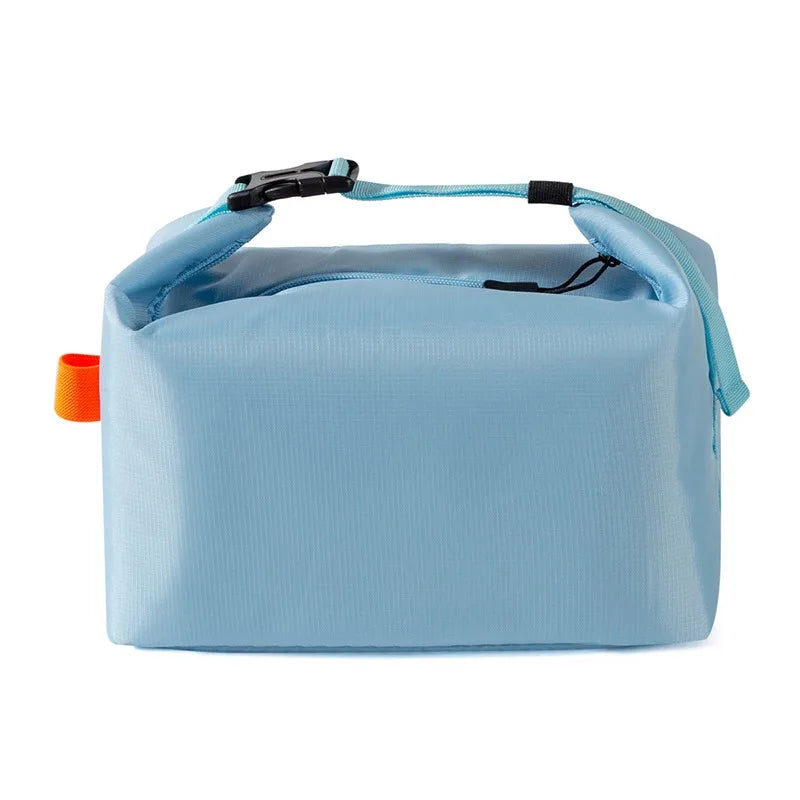 Solid Zippered Lunch Tote Bag with Adjustable Carry Handle