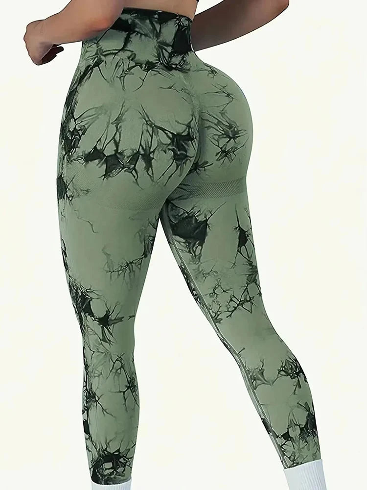 Women's Tie Dye Full Length Leggings For Workout Outfits