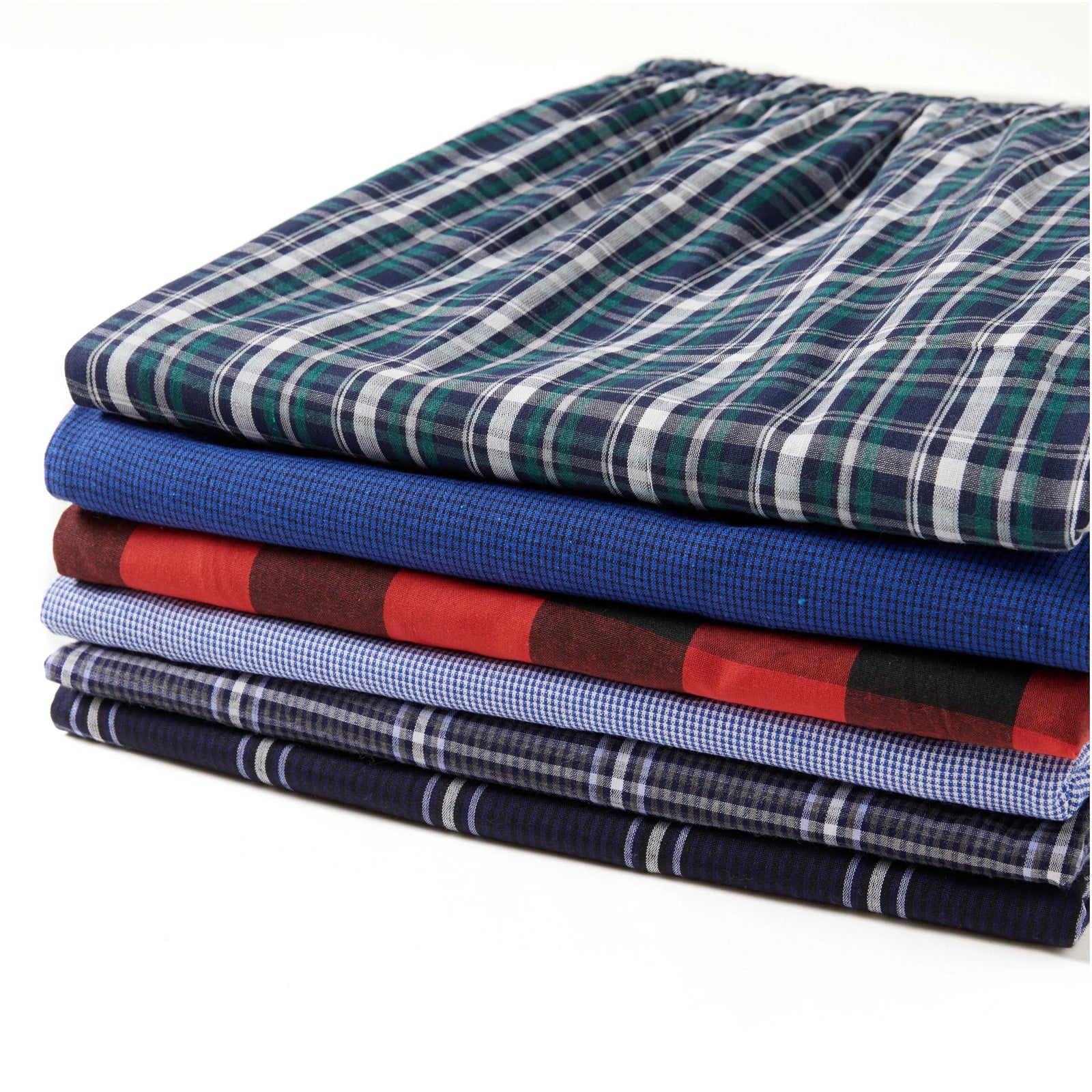Men's Plaid Elastic Waist Straight Leg Lounge Pajama Pants