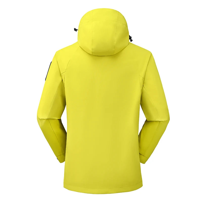 Hooded Long Sleeve Full Zip Outdoor Hiking Jacket with Pockets