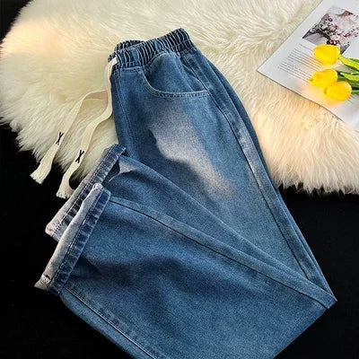 Women's Fleece Lined Wide Leg Denim Jeans For Everyday Outfits