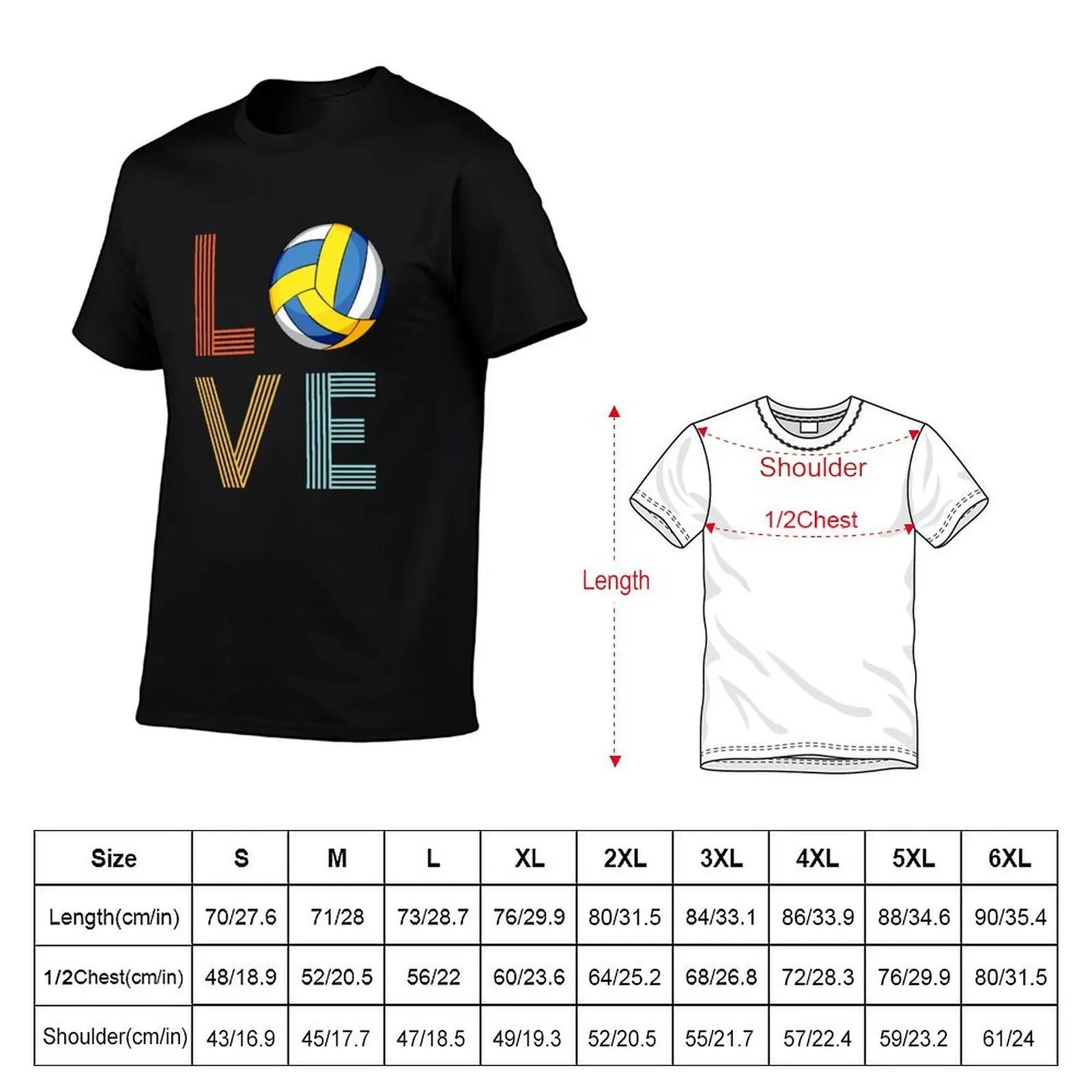 Love Volleyball Graphic Short Sleeve T-shirt For Sports Outfits