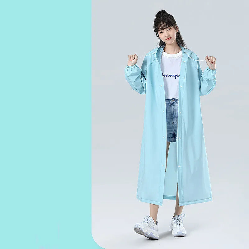 Long Hooded Front Opening Jacket for Layering over Outfits
