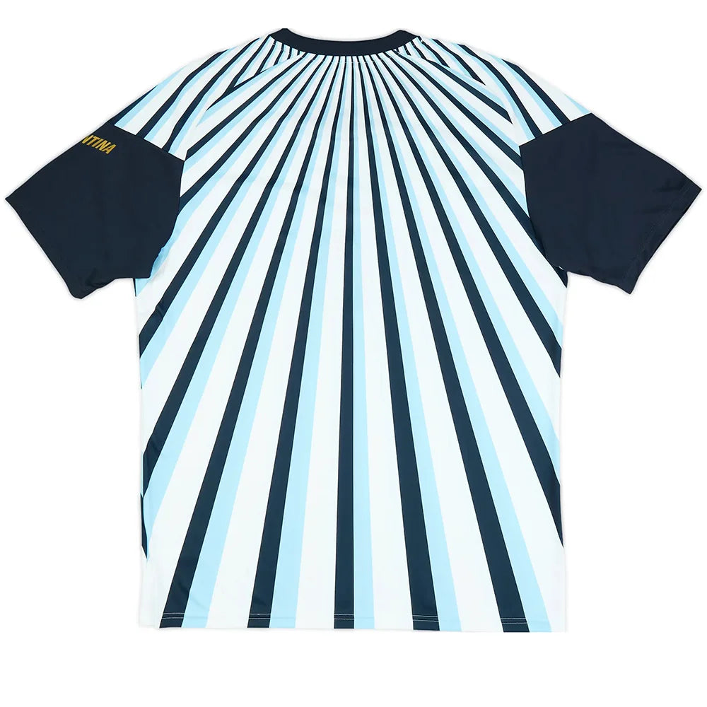 Argentina Soccer Jersey Men's Mesh Football Shirt Quick Dry Breathable Short Sleeve Sports Top