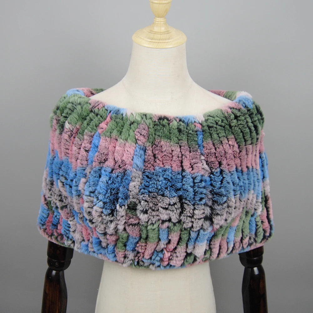 Textured Tubular Shoulder Wrap Cape for Layering over Outfits