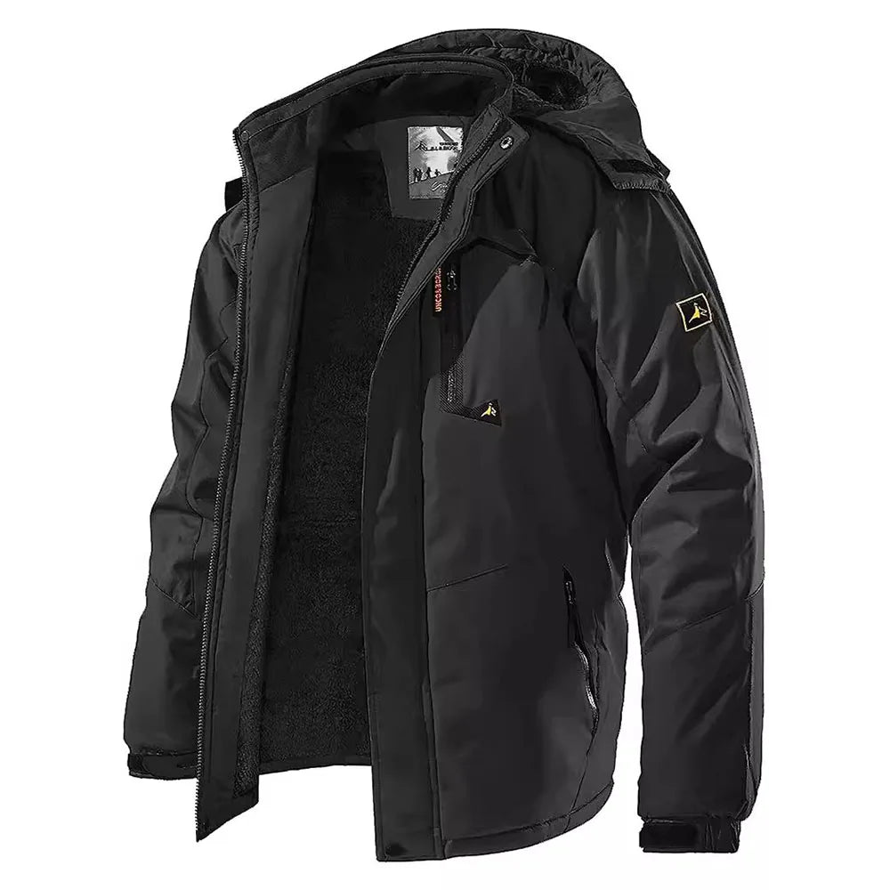 Men's Colour Block Hooded Zip Front Jacket