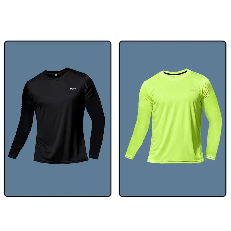 Men's Raglan Long Sleeve Crew Neck T-shirt For Workout Outfits