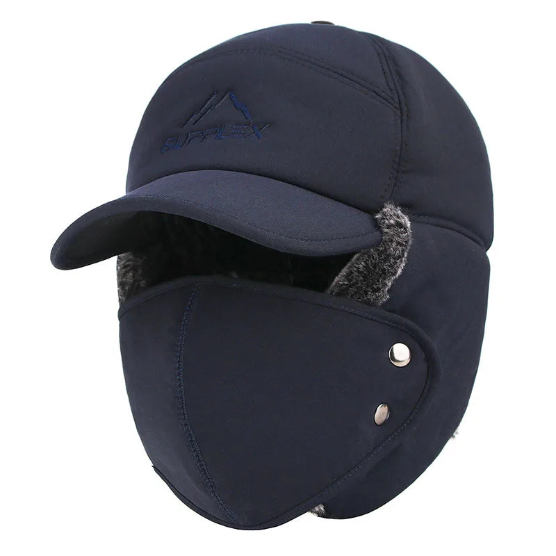 Ear Flap Cap with Detachable Lower Face Cover