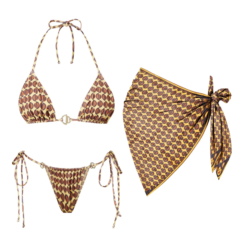 Halter Bikini with Matching Cover-Up Pants
