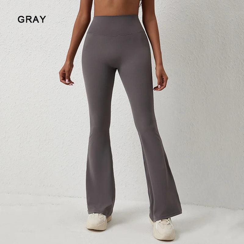 Women's Scrunch V Back Flared Leggings For Workout Outfits