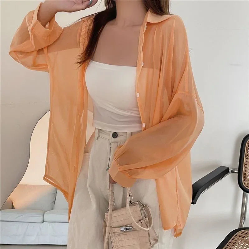 Women's Collared Long Sleeve Shirt