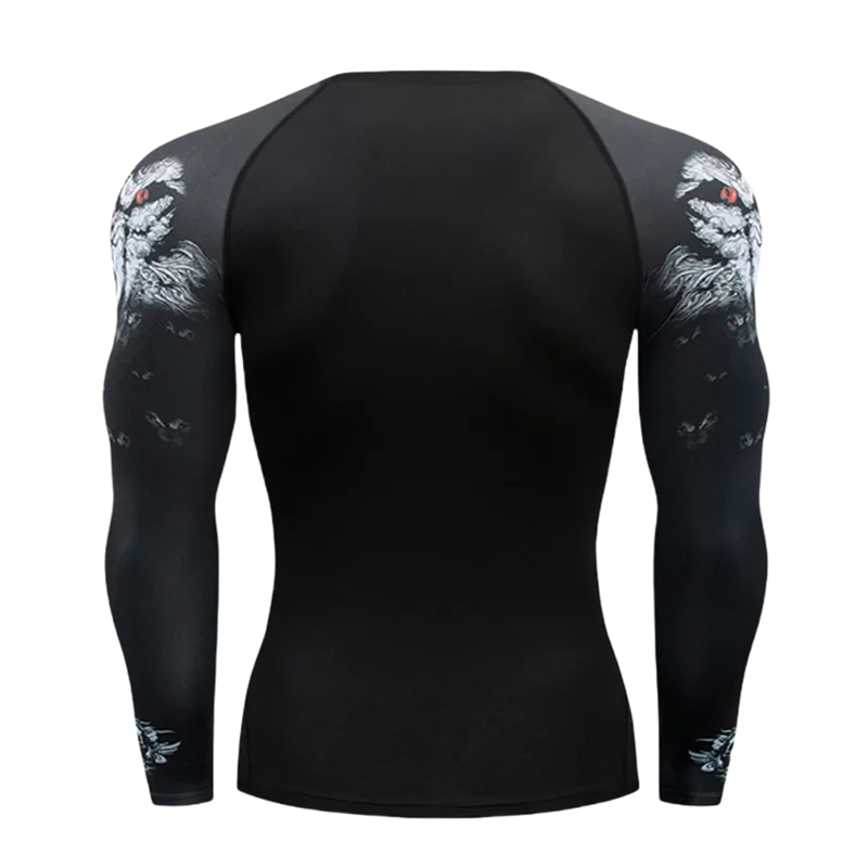 Fitted Crew Neck Long Sleeve Compression T Shirt