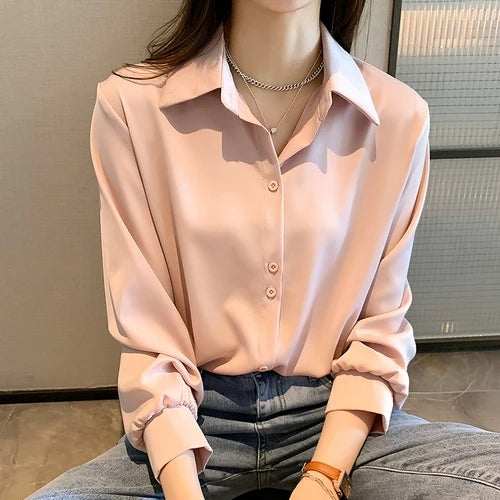 Women's Collared Long Sleeve Shirt
