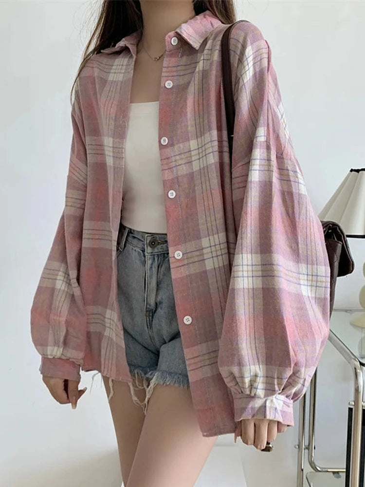Women's Checked Long Sleeve Shirt