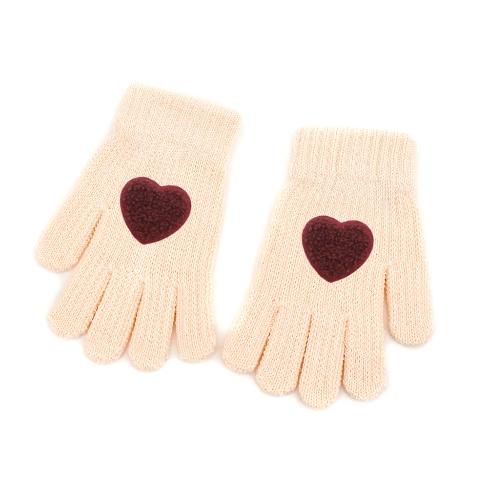 Children's Cotton Knitted Beanie with Patch Designs and Original Size Options