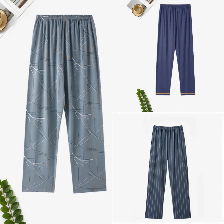 Men's Printed Long Pajama Pants with Pack Options