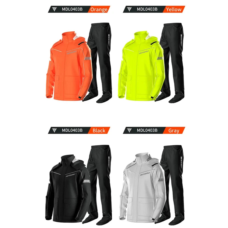 Outdoor Hooded Jacket and Trouser Clothing Set with Style Options