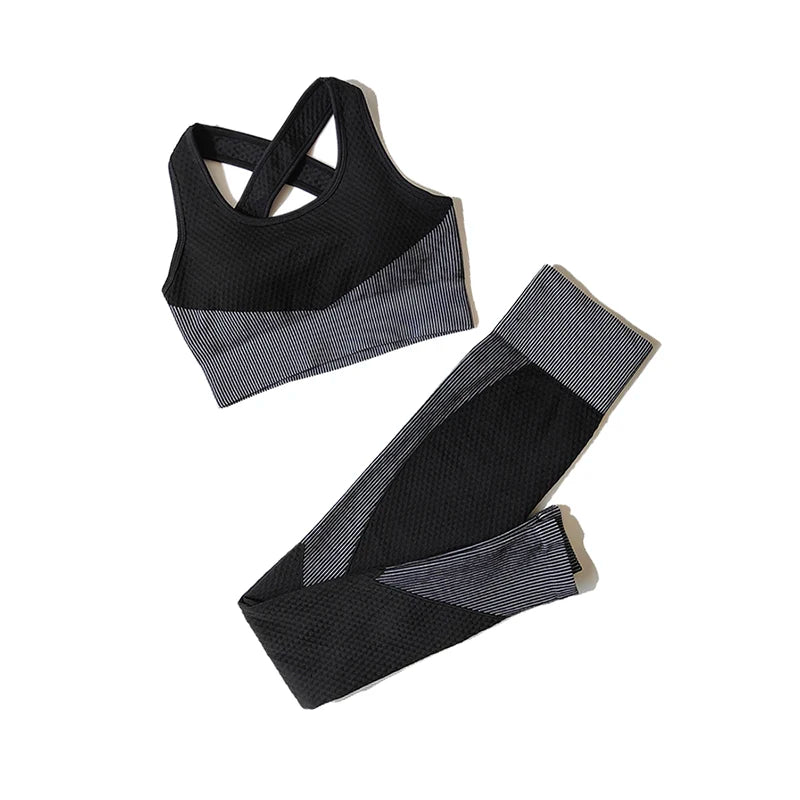 Women's Zip Jacket Bra And Leggings Yoga Set