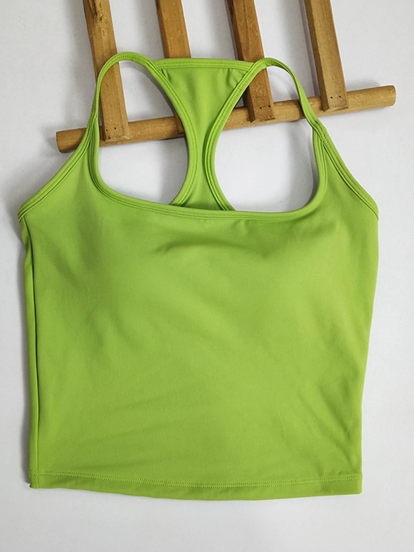 Women's Contrast Trim Racerback Cropped Tank Top