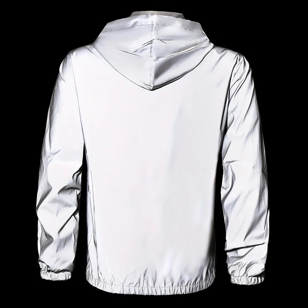 Hooded Long Sleeve Full Zip Casual Streetwear Jacket