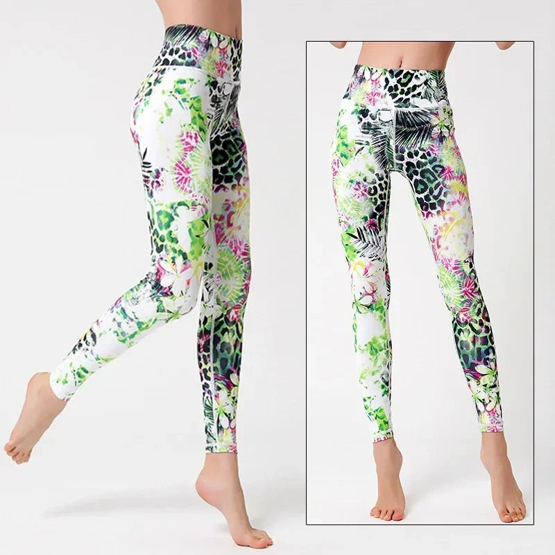 Women's Printed High-Waist Workout Leggings