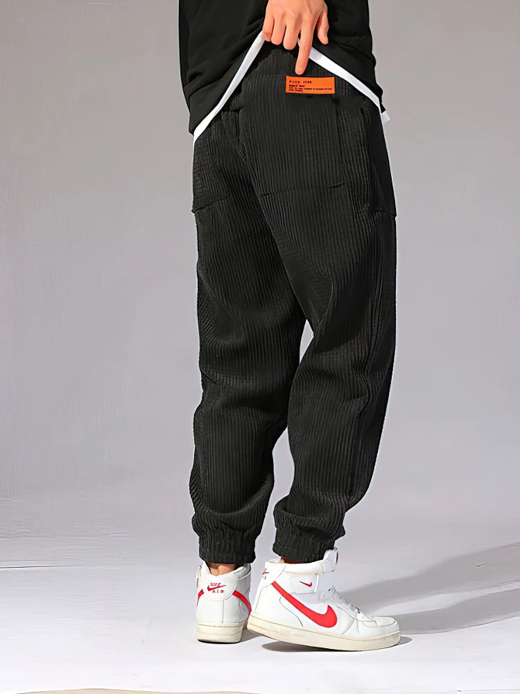 Men's Elastic Waist Loose Fit Casual Pants For Everyday Wear