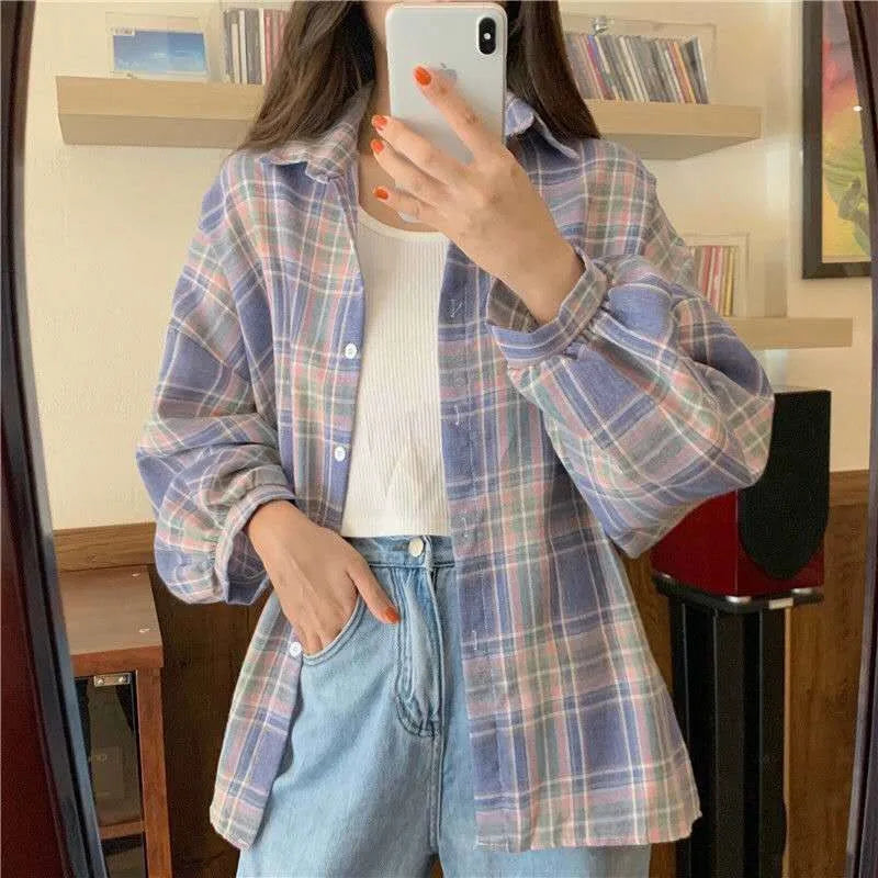 Women's Checked Long Sleeve Shirt