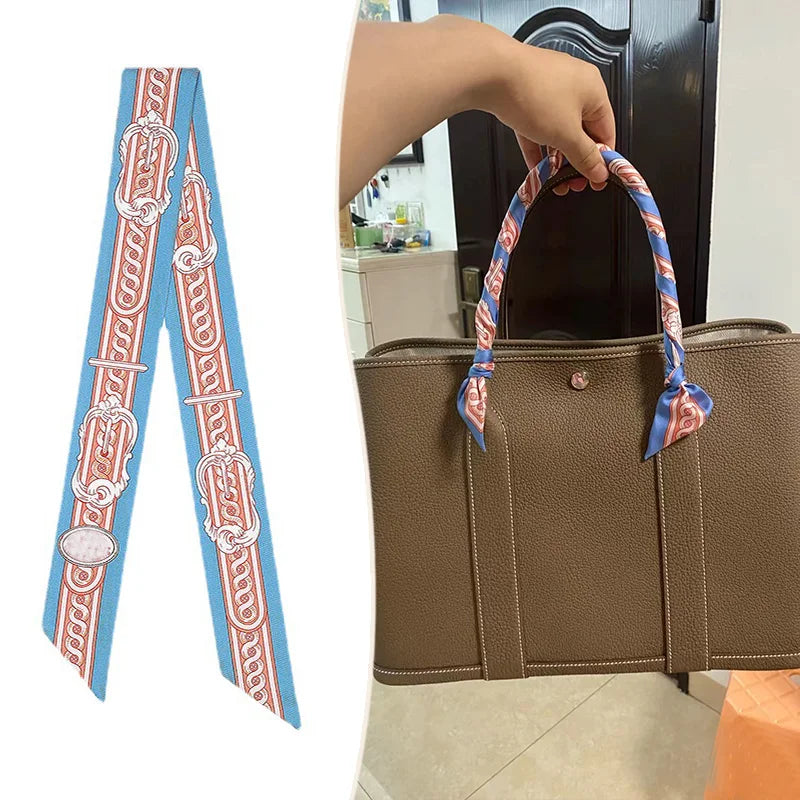Printed Skinny Scarf for Neck and Bag Handle Styling
