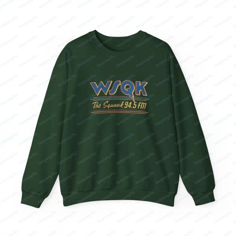 Radio Graphic Long Sleeve Pullover Casual Sweatshirt for Layering
